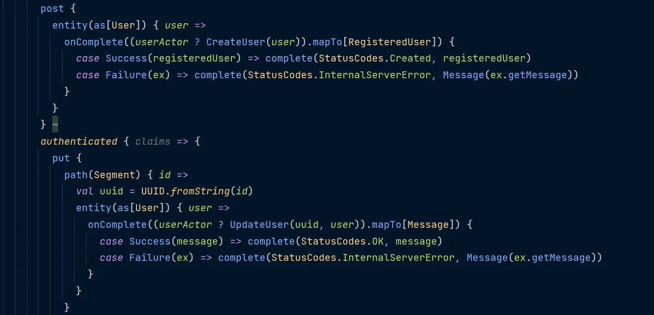 Asynchronous code in routes