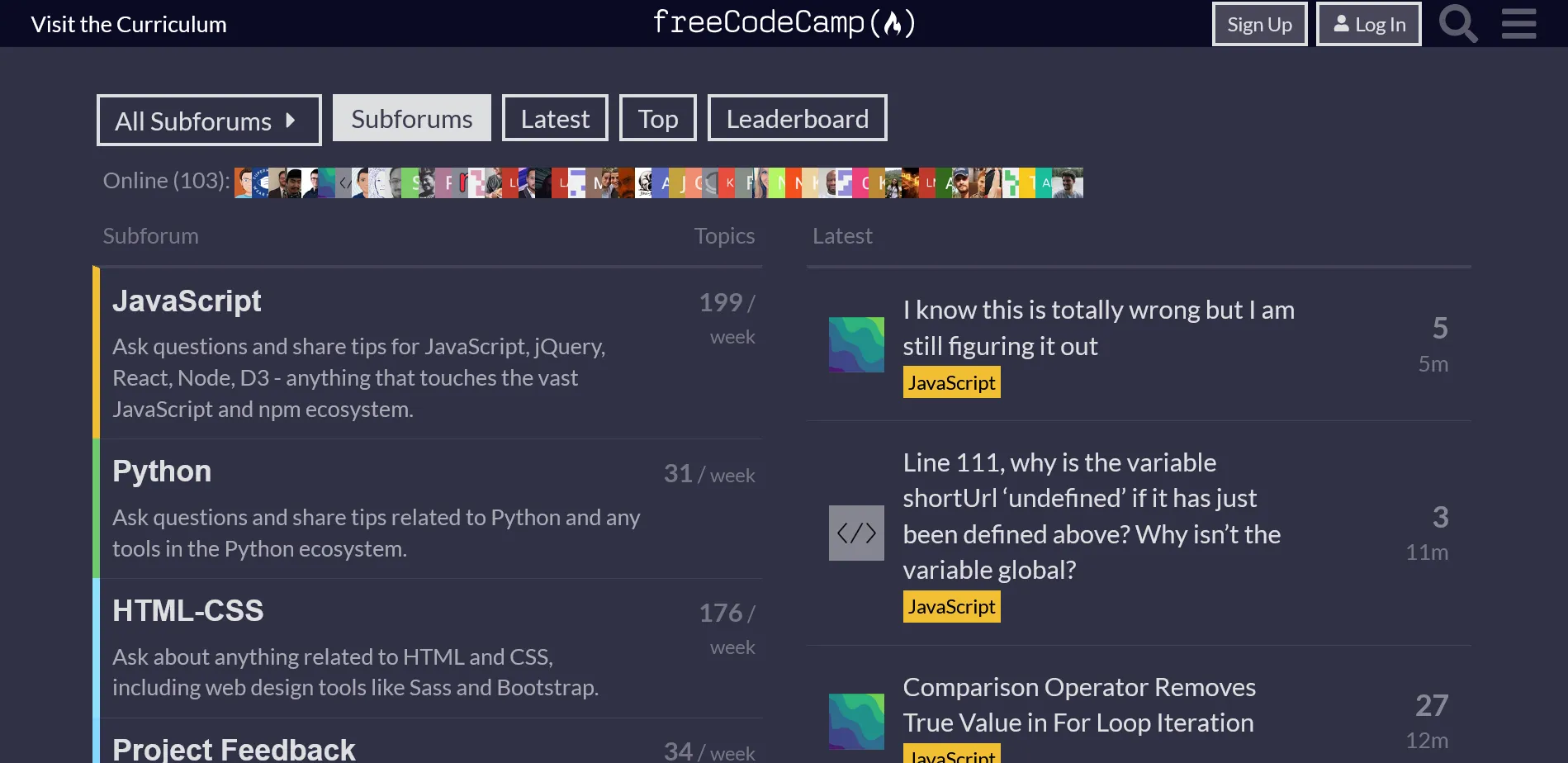 freeCodeCamp forum