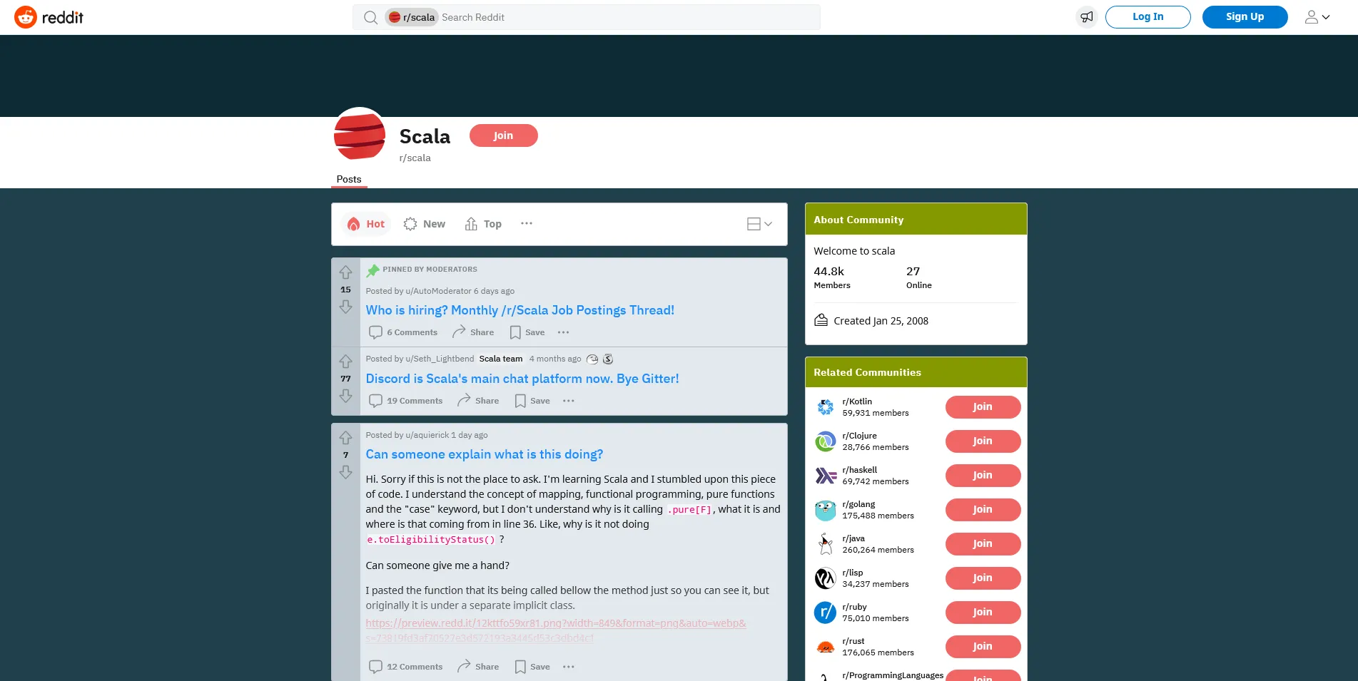 Scala subreddit