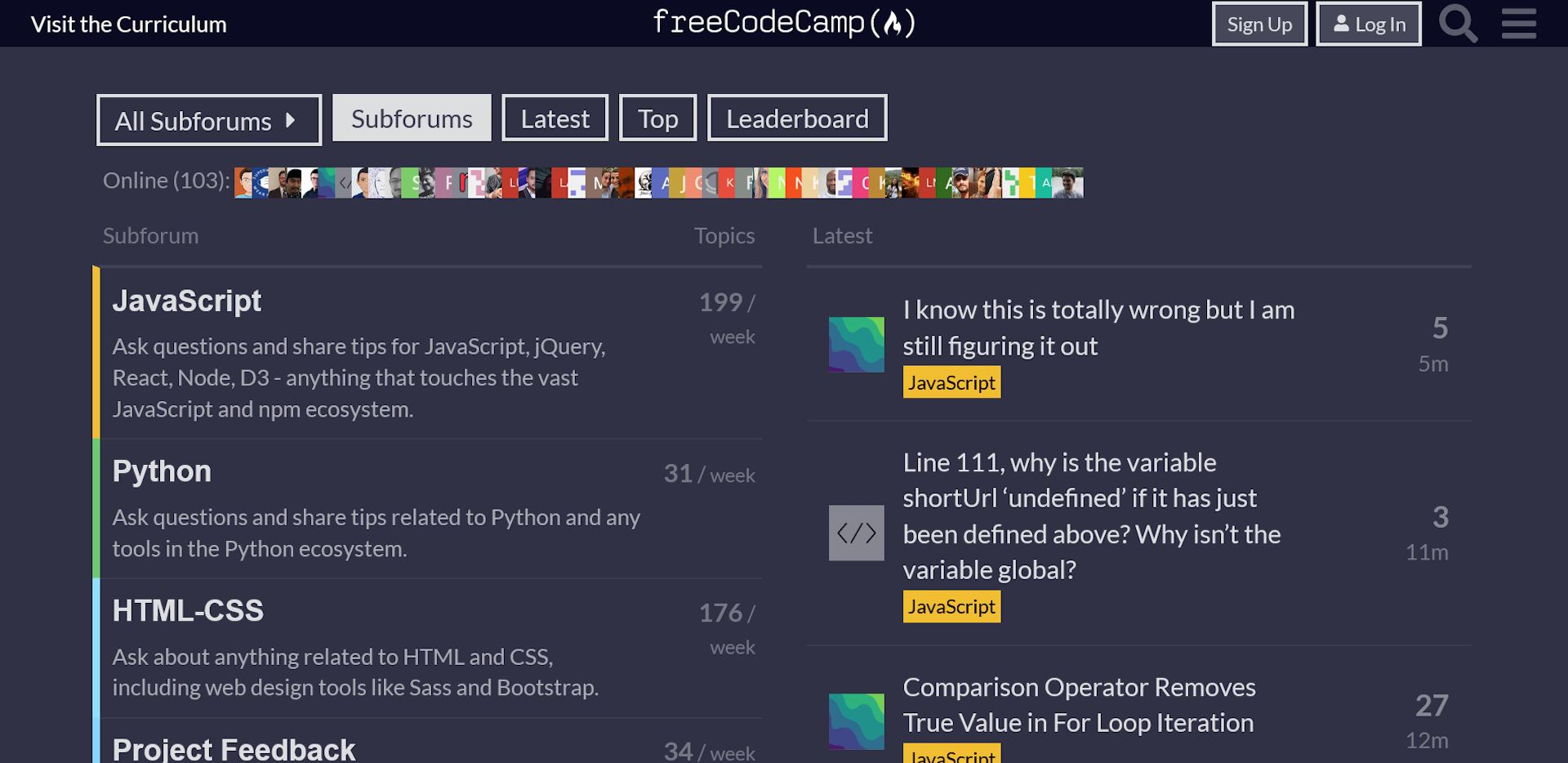 freeCodeCamp forum